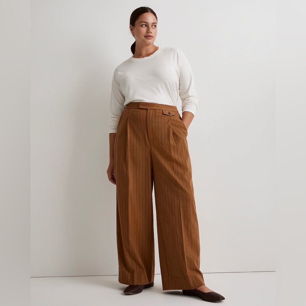 Madewell Rosedale High-Rise Straight Pant in Pinstripe